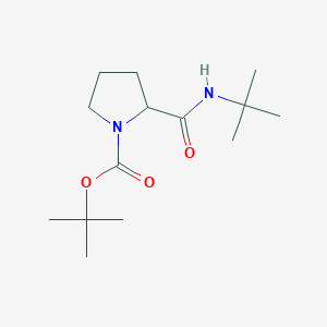 molecular formula C14H26N2O3 B8748285 tert-Butyl 2-[(tert-butylamino)carbonyl]-1-pyrrolidinecarboxylate 