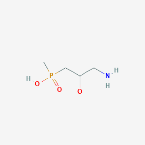 molecular formula C4H10NO3P B8748320 Phosphinic acid, (3-amino-2-oxopropyl)methyl- CAS No. 120649-94-7