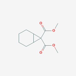 molecular formula C11H16O4 B8748332 Dimethyl bicyclo[4.1.0]heptane-7,7-dicarboxylate CAS No. 34916-57-9