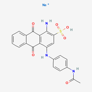 molecular formula C22H17N3NaO6S+ B8748335 Sodium;4-(4-acetamidoanilino)-1-amino-9,10-dioxoanthracene-2-sulfonic acid 