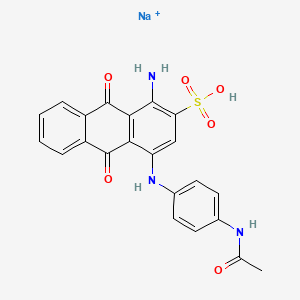 Sodium;4-(4-acetamidoanilino)-1-amino-9,10-dioxoanthracene-2-sulfonic acid