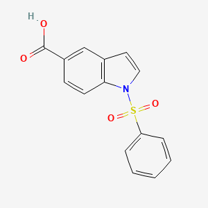 molecular formula C15H11NO4S B8748349 1-Phenylsulfonylindole-5-carboxylic acid 