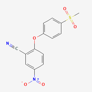 Benzonitrile, 2-(4-(methylsulfonyl)phenoxy)-5-nitro-