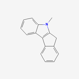 molecular formula C16H13N B8748512 5-Methyl-5,6-dihydroindeno[2,1-b]indole CAS No. 90054-38-9