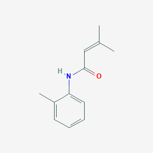 molecular formula C12H15NO B8748532 3-Methyl-N-(2-methylphenyl)but-2-enamide CAS No. 108752-09-6