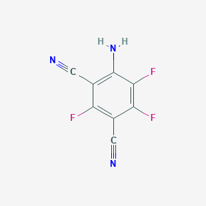 molecular formula C8H2F3N3 B8748553 4-Amino-2,5,6-trifluoroisophthalonitrile CAS No. 102121-98-2