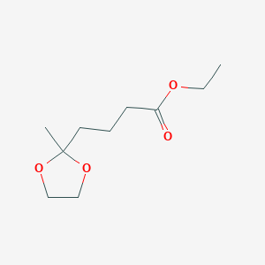 molecular formula C10H18O4 B8748594 Ethyl 4-(2-methyl-1,3-dioxolan-2-yl)butanoate CAS No. 944-27-4
