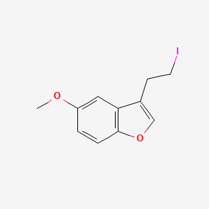 molecular formula C11H11IO2 B8748711 3-(2-Iodoethyl)-5-methoxy-1-benzofuran CAS No. 796851-93-9