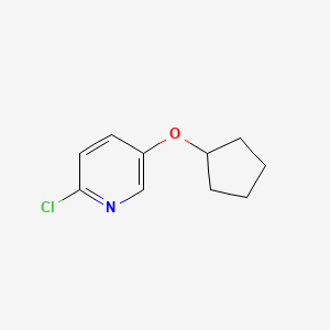 molecular formula C10H12ClNO B8748729 2-Chloro-5-cyclopentyloxypyridine 