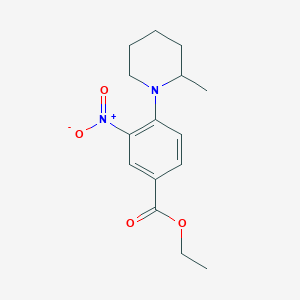 molecular formula C15H20N2O4 B8748746 Ethyl 4-(2-methylpiperidin-1-yl)-3-nitrobenzoate 