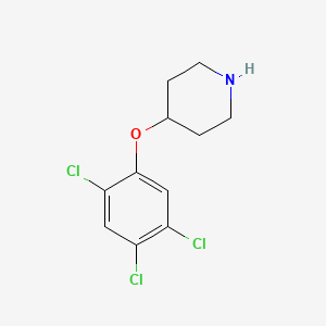 molecular formula C11H12Cl3NO B8748768 4-(2,4,5-Trichlorophenoxy)piperidine 