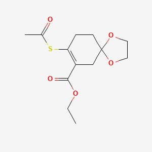 Ethyl 8-(acetylthio)-1,4-dioxaspiro[4.5]dec-7-ene-7-carboxylate