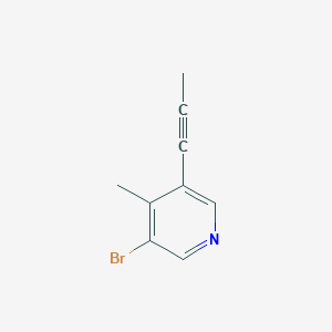 3-Bromo-4-methyl-5-(prop-1-YN-1-YL)pyridine