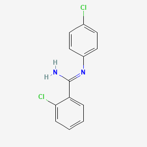 molecular formula C13H10Cl2N2 B8748839 o-Chloro-N-(p-chlorophenyl)benzamidine CAS No. 23564-71-8