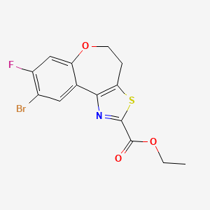 Ethyl 9-bromo-8-fluoro-4,5-dihydrobenzo[2,3]oxepino[4,5-d]thiazole-2-carboxylate