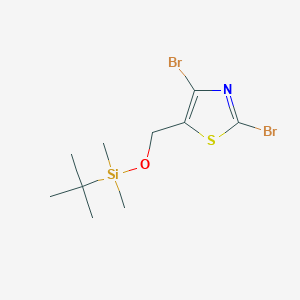 2,4-Dibromo-5-(((tert-butyldimethylsilyl)oxy)methyl)thiazole