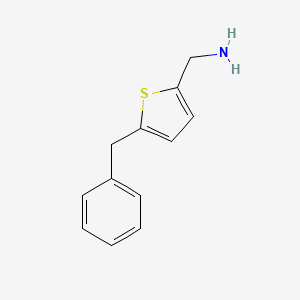 molecular formula C12H13NS B8749051 2-Thiophenemethanamine,5-(phenylmethyl)- 