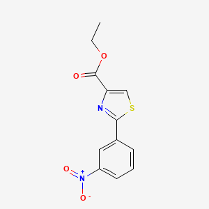 molecular formula C12H10N2O4S B8749079 Ethyl 2-(3-nitrophenyl)-1,3-thiazole-4-carboxylate CAS No. 121262-07-5