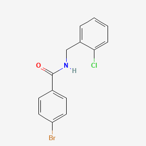 molecular formula C14H11BrClNO B8749098 4-bromo-N-[(2-chlorophenyl)methyl]benzamide 