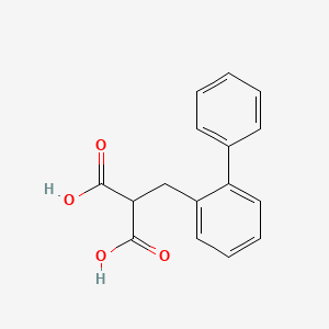 molecular formula C16H14O4 B8749106 (Biphenyl-2-ylmethyl)propanedioic acid CAS No. 19853-18-0