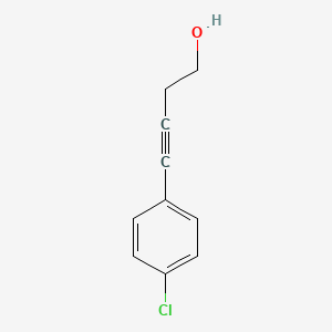 molecular formula C10H9ClO B8749113 3-Butyn-1-ol, 4-(4-chlorophenyl)- CAS No. 52999-16-3