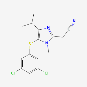 1H-Imidazole-2-acetonitrile, 5-((3,5-dichlorophenyl)thio)-1-methyl-4-(1-methylethyl)-