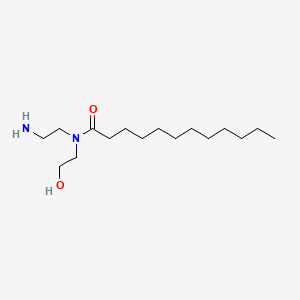 molecular formula C16H34N2O2 B8749887 N-(2-Aminoethyl)-N-(2-hydroxyethyl)dodecanamide CAS No. 63451-21-8