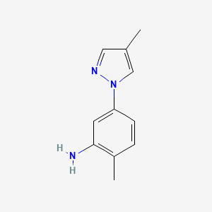 2-Methyl-5-(4-methyl-1H-pyrazol-1-YL)aniline