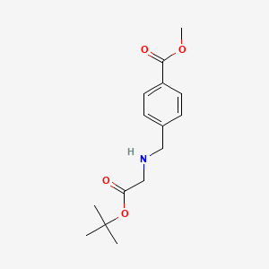 molecular formula C15H21NO4 B8750022 Benzoic acid, 4-[[[(1,1-dimethylethoxy)carbonyl]methylamino]methyl]-, methyl ester 