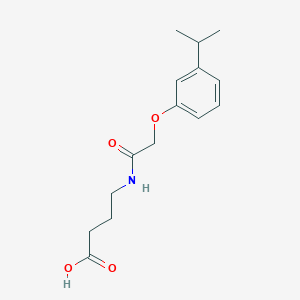 molecular formula C15H21NO4 B8750183 4-{2-[3-(Propan-2-yl)phenoxy]acetamido}butanoic acid CAS No. 651728-43-7