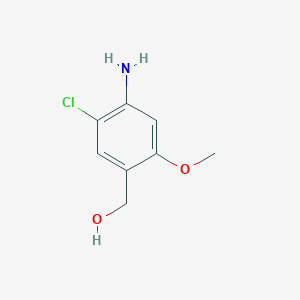 molecular formula C8H10ClNO2 B8750333 (4-Amino-5-chloro-2-methoxyphenyl)methanol 