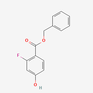 molecular formula C14H11FO3 B8750335 Benzyl 2-fluoro-4-hydroxybenzoate CAS No. 142935-73-7