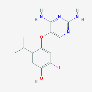4-(2,4-Diamino-pyrimidin-5-yloxy)-2-iodo-5-isopropyl-phenol