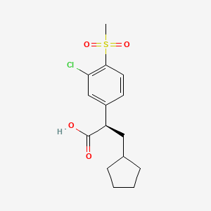 (R)-2-(3-Chloro-4-(methylsulfonyl)phenyl)-3-cyclopentylpropanoic acid
