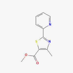 molecular formula C11H10N2O2S B8750401 Methyl 4-methyl-2-(pyridin-2-yl)thiazole-5-carboxylate 