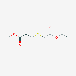 molecular formula C9H16O4S B8750402 ethyl 2-(3-methoxy-3-oxopropyl)sulfanylpropanoate CAS No. 66319-05-9