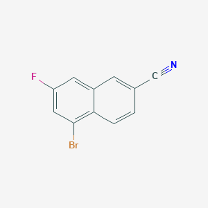 molecular formula C11H5BrFN B8750417 5-Bromo-7-fluoro-2-naphthonitrile 