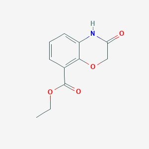 2H-1,4-Benzoxazine-8-carboxylic acid, 3,4-dihydro-3-oxo-, ethyl ester