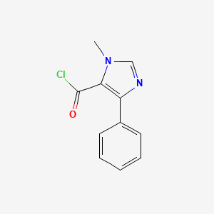 molecular formula C11H9ClN2O B8750467 1-Methyl-4-phenyl-1H-imidazole-5-carbonyl chloride CAS No. 655253-59-1