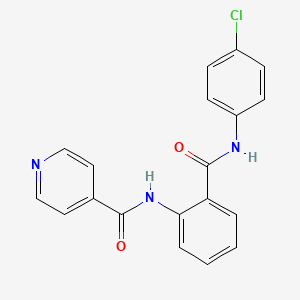 molecular formula C19H14ClN3O2 B8750471 2-(4-Pyridinecarbonyl)amino-n-(4-chlorophenyl)benzamide 
