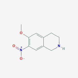 molecular formula C10H12N2O3 B8750483 6-Methoxy-7-nitro-1,2,3,4-tetrahydroisoquinoline 