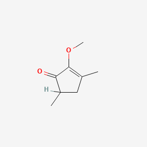 molecular formula C8H12O2 B8750565 2-Methoxy-3,5-dimethylcyclopent-2-en-1-one CAS No. 69898-48-2