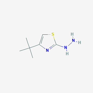 molecular formula C7H13N3S B8750584 4-tert-Butyl-2-hydrazino-1,3-thiazole hydrochloride 
