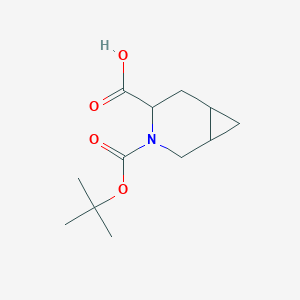 molecular formula C12H19NO4 B8750593 3-(Tert-butoxycarbonyl)-3-azabicyclo[4.1.0]heptane-4-carboxylic acid 