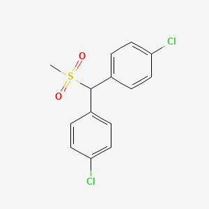 molecular formula C14H12Cl2O2S B8750599 Benzene, 1,1'-((methylsulfonyl)methylene)bis(4-chloro- CAS No. 67370-19-8