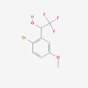 molecular formula C9H8BrF3O2 B8750655 1-(2-Bromo-5-methoxyphenyl)-2,2,2-trifluoroethan-1-ol 
