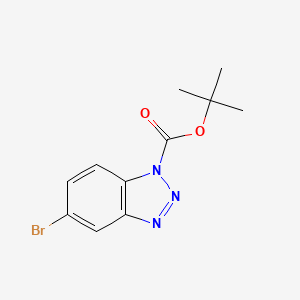 molecular formula C11H12BrN3O2 B8750667 tert-Butyl 5-bromo-1H-benzo[d][1,2,3]triazole-1-carboxylate 