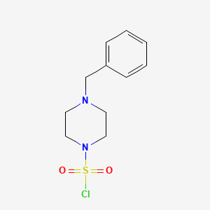 molecular formula C11H15ClN2O2S B8750698 4-Benzyl-1-piperazinylsulphonyl chloride 