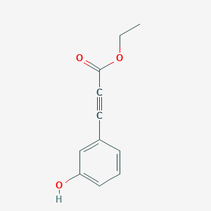 molecular formula C11H10O3 B8750750 ethyl 3-(3-hydroxyphenyl)prop-2-ynoate 