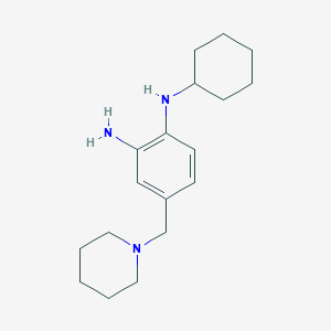 molecular formula C18H29N3 B8750796 N1-cyclohexyl-4-(piperidin-1-ylmethyl)benzene-1,2-diamine CAS No. 1012104-76-5